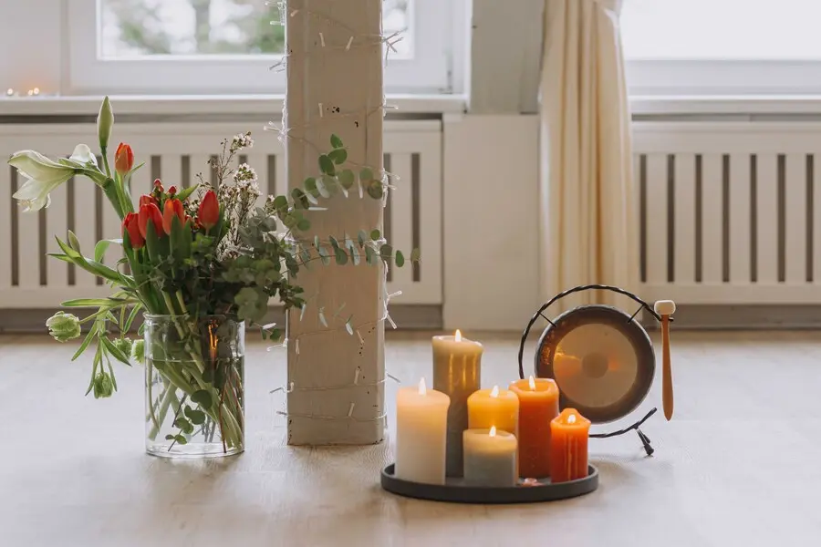 Yogaraum Detailansicht des Yogaraums im Töpferhotel